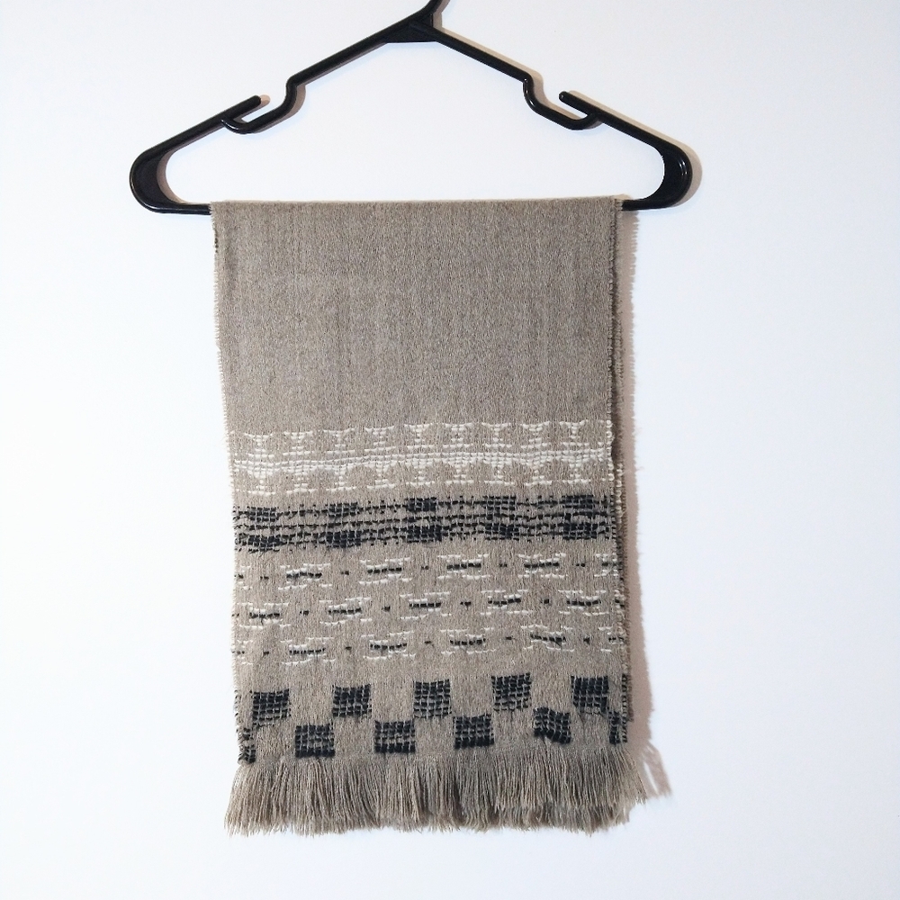 Soft wool woven scarf